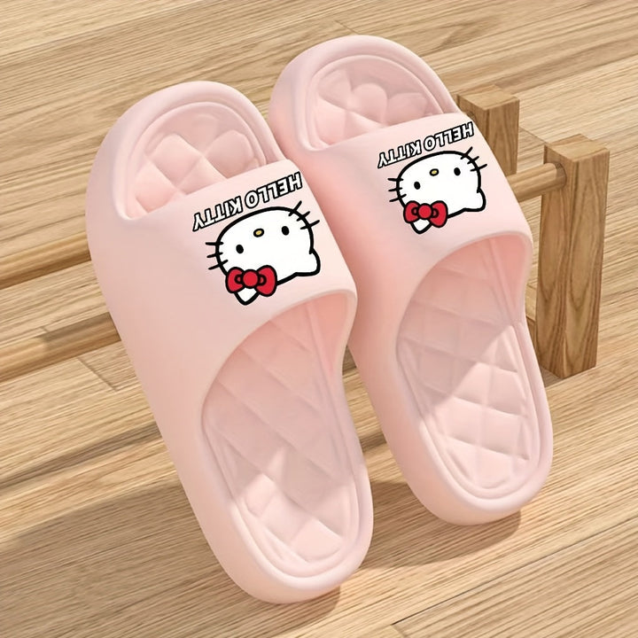 Zapatillas Sanrio con Lazo de Dibujos Animados Lindas para Parejas, Sandalias de Playa Unisex y Pantuflas para el Hogar, Cómodas y Ligueras de Material EVA para Todas las Estaciones