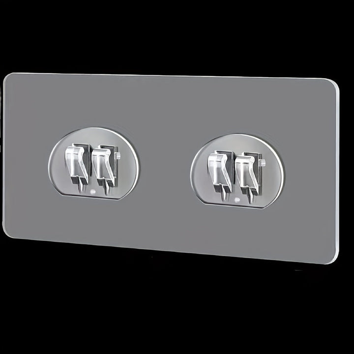 1pc Gancho de Parche Invisible, Colgador de Almacenamiento Fuerte para Baño, Gancho Adhesivo de Pared para Hogar con Alta Capacidad de Carga, Accesorios de Baño, 5.51 pulgadas * 2.36 pulgadas