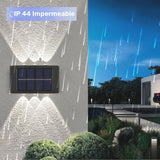 Pack de 3/4/6 Lámpara Solar LED para Pared Exterior, Luz Hacia Arriba y Abajo, Iluminación Solar IP44, Ideal para Cercas de Jardín