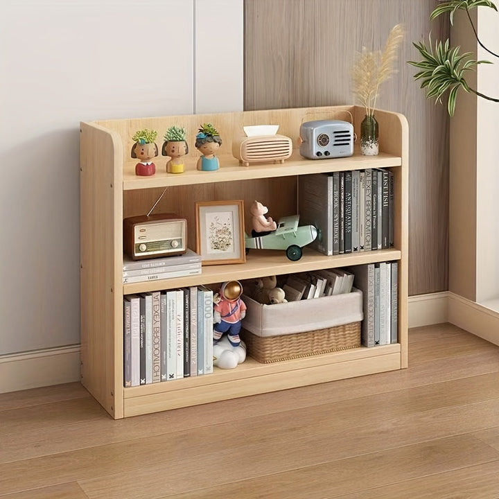 Estantes de libros de pino, estanterías y organizadores de madera maciza, armarios de almacenamiento de tres niveles y estanterías, hechos de madera maciza natural, perfectos para oficinas, salones y dormitorios.