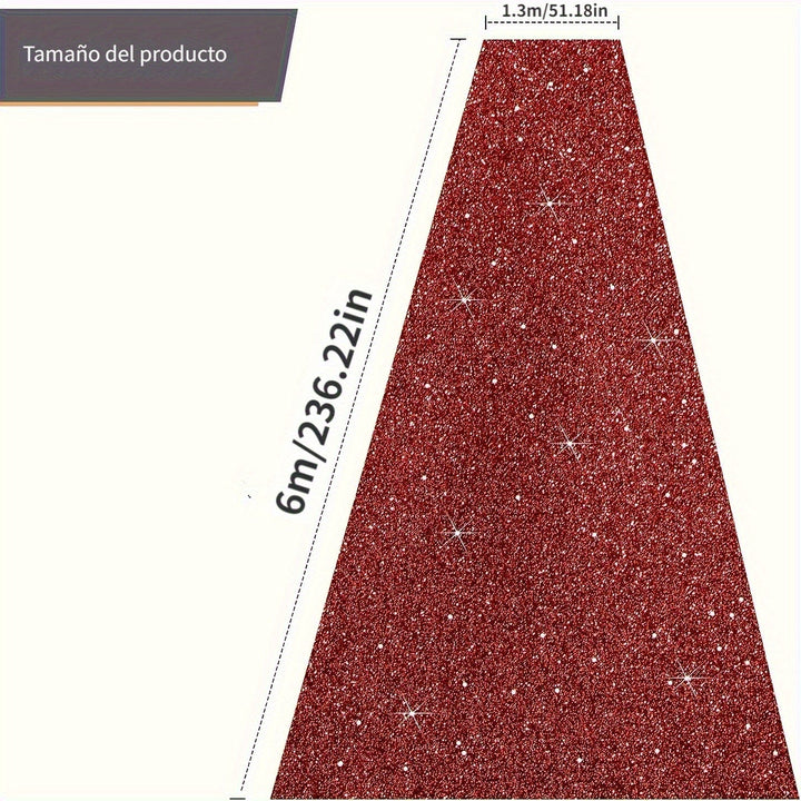 Una Alfombra Roja para Bodas, un Pasillo Romántico, Decoraciones Festivas para Fiestas y una Alfombra Roja con Tema de Navidad.