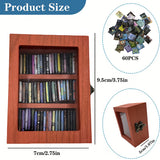 1pc Estantería Mini Librería Decorativa con Estante Mecedor "Shake Away Your Anxiety" Incluye 60 Libritos Pequeños, Ideal para Amantes de los Libros y Decoración de Oficina en Casa