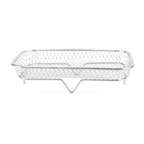 Conjunto de 1 pieza/3 piezas de Accesorios para Freidora de Aire de Acero Inoxidable para Camping al Aire Libre, Rejilla Multifuncional para Microondas, Parrilla Rectangular Duradera Antiadherente, Apilable, Adecuada para Hornear y Asar, Compatible con l