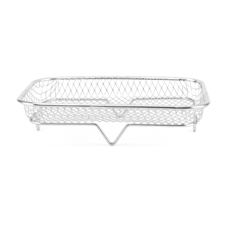 Conjunto de 1 pieza/3 piezas de Accesorios para Freidora de Aire de Acero Inoxidable para Camping al Aire Libre, Rejilla Multifuncional para Microondas, Parrilla Rectangular Duradera Antiadherente, Apilable, Adecuada para Hornear y Asar, Compatible con l