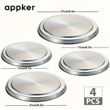 appker, 4 Piezas, Cubiertas De Cocina De Inducción De Acero Inoxidable, Protectores Duraderos Para Estufas De Cocina, Accesorios Para Utensilios De Cocina Para El Hogar, Diseño Creativo