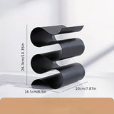 Soporte de Vino Metálico Apilable para Encimera o Armario – Soporte Moderno para Botellas de Vino en Negro y Dorado, Almacenamiento que Ahorra Espacio para Cocina, Bar o Decoración de Despensa