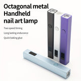 Lámpara de uñas de gel mini portátil, luz de uñas de mano con 2 ajustes de temporizador, pantalla LCD, lámpara de curado de uñas