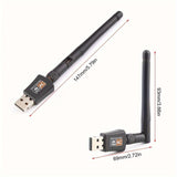 Adaptador de red USB-C 600MB de doble banda 2,4G y 5,8G inalámbrico, adaptador de red USB portátil para PC de escritorio y portátil, frecuencia de 2,4 GHz, frecuencia de 5,8 GHz, no requiere batería, accesorio de red | Diseño USB elegante | Control de ap