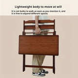 Un escritorio plegable de bambú con estantería incorporada, adecuado para el hogar, la oficina y la habitación, que ahorra espacio y es resistente y duradero.