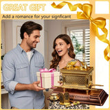 1 Juego, Arca de la Alianza Dorada, Juego de 4 Piezas de Adornos de Estatuas, Decoración Clásica para el Hogar, Estatuas de Decoración Religiosa, Adecuado para Regalos de Decoración de Hogar para Vacaciones