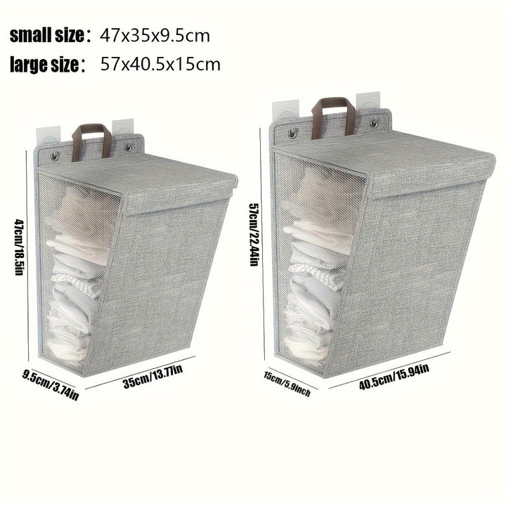 Canasta plegable para ropa sucia, 1 unidad, organizador de ropa para colgar en pared, ideal para baño, dormitorio, sala de estar, organización del hogar