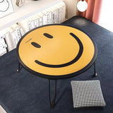 Mesita plegable moderna amarilla, mesa de salón para libros, revistas y computadoras, 3 tamaños disponibles - decoración para hogar, oficina, dormitorio o cocina