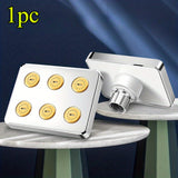 Cabeza de ducha de lluvia de alta presión de lujo - Montaje en pared, no necesita energía, gran flujo, crea una experiencia acogedora en el baño, acabado negro pulido con efecto arcoíris, accesorios de ducha para baños modernos.