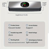 Maquinilla de sellado al vacío portátil con carga USB para alimentos, máquina automática de sellado de alimentos con pantalla LED, ideal para camping, caza y uso en la cocina, almacenamiento de alimentos al aire libre, el mejor regalo del Día de la Madre