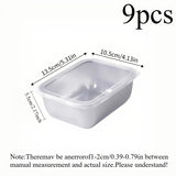 Juego de 9 Recipientes Apilables para Alimentos de Acero Inoxidable con Tapas - Libre de BPA, Organizador Multiusos para Cocina, Apto para Lavavajillas y Contacto con Alimentos, Sin Necesidad de Electricidad