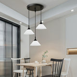 1 Unidad, Luz de Colgante de Tres Cabezas Moderna, Colgante de Plástico, Con Alambre de Suspensión Ajustable, Adecuado para Comedor, Dormitorio, Sala de Estar, Bar, Balcón, Estudio, Lugares Interiores, Utiliza Base E27, No Incluye Bombilla