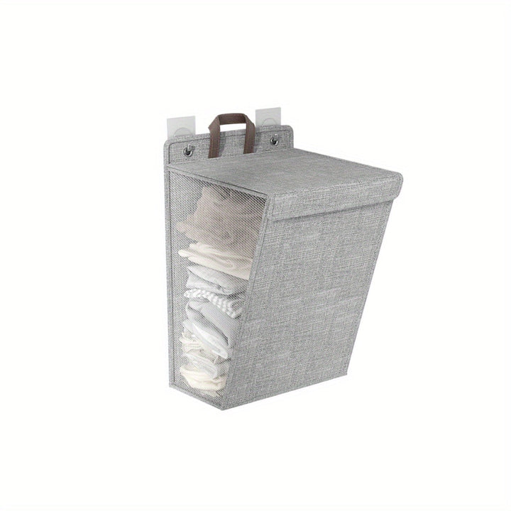Canasta plegable para ropa sucia, 1 unidad, organizador de ropa para colgar en pared, ideal para baño, dormitorio, sala de estar, organización del hogar