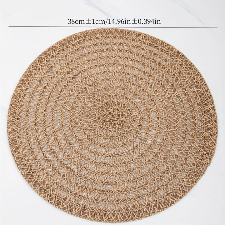 6 piezas de individuales de yute para mesa, decoración de cocina y hogar