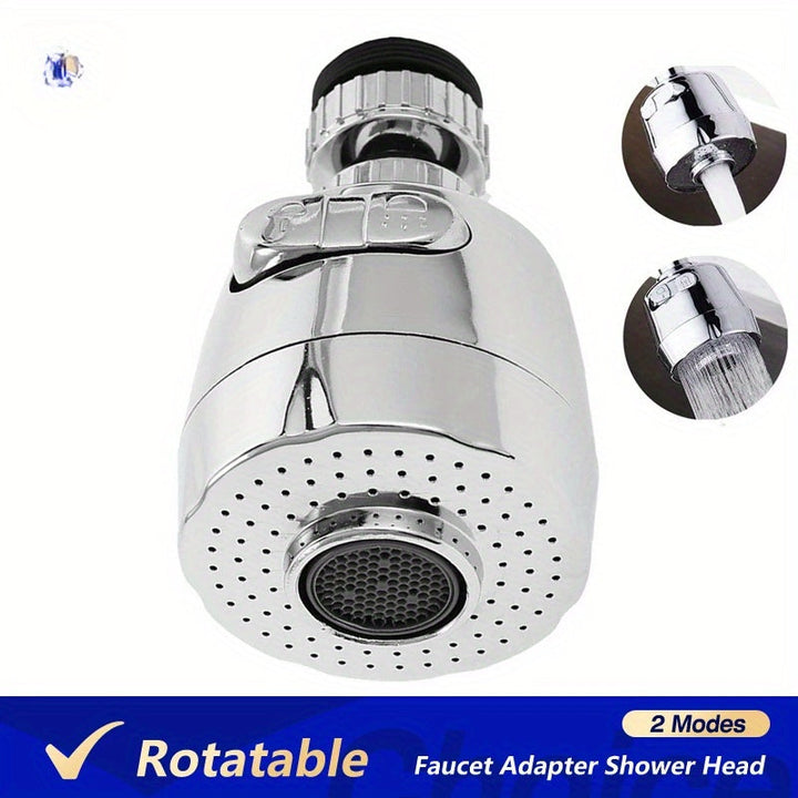 Cabezal de ducha y aireador para grifo giratorio 360° de acero inoxidable – Ahorrador de agua, antiderrames, adaptable para cocina y baño con 2 modos de rociado, resistente a la oxidación, acabado multicapa electrolítico, ajustable | Artículos de cocina