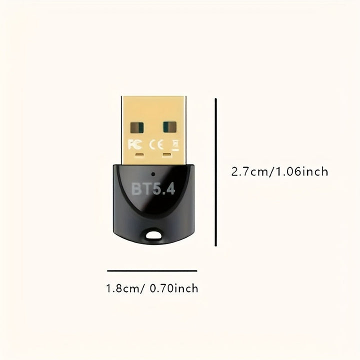 Adaptador de Red Inalámbrica USB con WiFi Plug and Play, Doble - Dorado - Compatible con Windows 11/10/8.1, para PC, Portátil, Altavoces, Auriculares, Teclado, Ratón - Sin Necesidad de Fuente Externa, Transferencia Rápida, Estilo Elegante, Construcción D