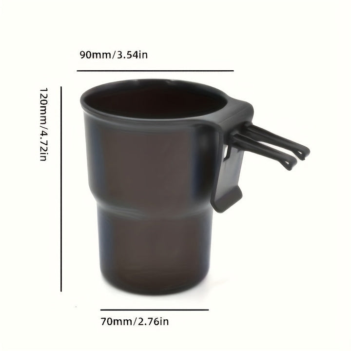 1pc Portavasos multifuncional para vehículos recreativos, material PP, ranura segura para teléfono, bebida y basura, soporte de taza portátil para vehículos