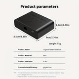 Divisor de cable Ethernet 1 a 4 1000 Mbps, Divisor de cable de Internet Dockteck 2,54 pulgadas 4 salidas Alta velocidad de red Gigabit para LAN Puerto RJ45 Router Switch Trabaja con cable Cat5/5e/6/7/8