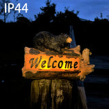 1pc XXOASIS Estatuilla de animal de resina con energía solar, letrero de bienvenida, luz de estatua para exteriores recargable con control de botón, batería de níquel incluida, regalo perfecto para jardín, patio, césped, entrada, estanque, balcón, alféiz