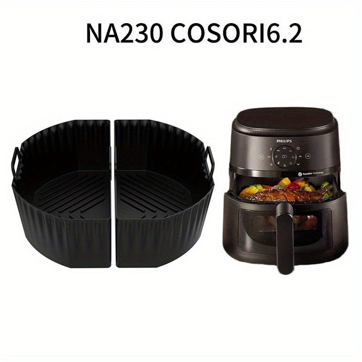 2 piezas de Tapetes de Silicona para Freidora de Aire, Compatibles con Bandejas de Silicona para Freidora N200, Moldes de Horneado Reutilizables, Accesorios para Freidora de Aire, Ideales para Fiestas