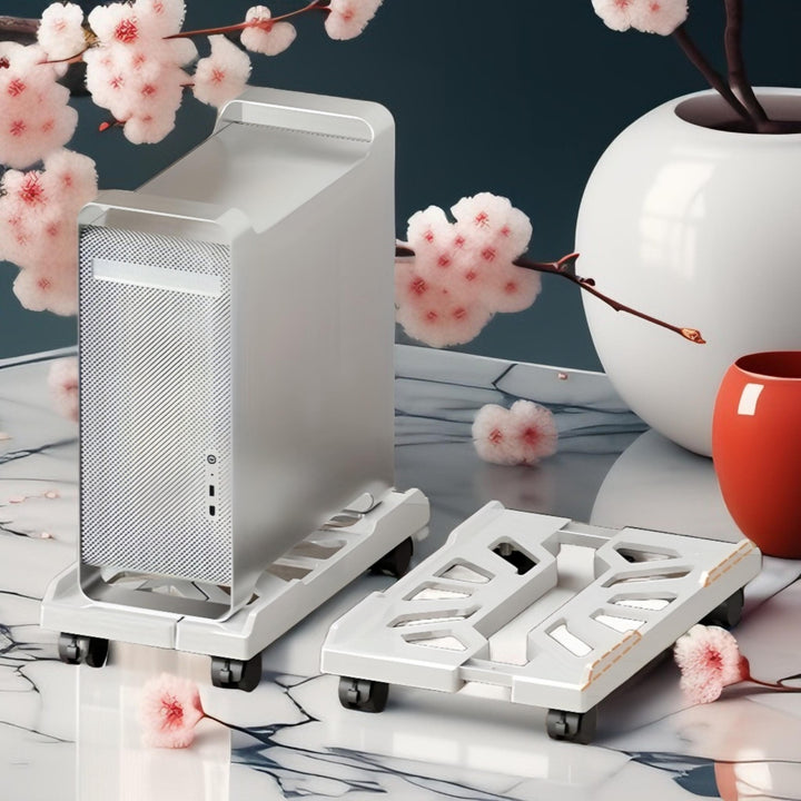 1 Pieza de Soporte Móvil y Ajustable para Cajas de Computadora de Escritorio con Ruedas - Estante Elevado Multiusos para Oficina en Casa