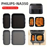 2 piezas de Tapetes para Hornear de Silicona Adecuados para Freidora de Aire, Tamaño Compatible con Modelos de Bandeja de Silicona Philips NA350-3000 con Superficie Antiadherente, Fáciles de Limpiar en Freidoras de Aire, Hornos y Microondas