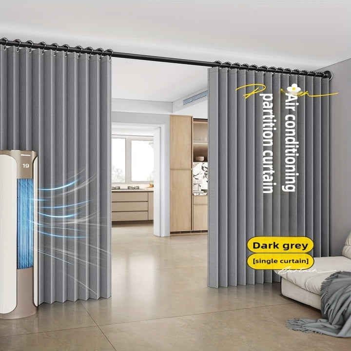 Cortina divisoria plegable estilo bohemio para sala de estar GRANEAT - Sin varilla, tela de poliéster blanca, diseño de privacidad, cortina para puerta para todas las estaciones, ideal para separar espacios en hogares y alquileres