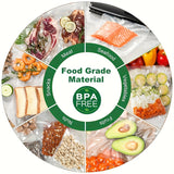 2 rollos de envoltura de sellado al vacío sin BPA - Material PE+PA, desechable, ideal para Sous Vide, almacenamiento en congelador y conservación de la frescura, adecuado para uso doméstico y profesional en la cocina