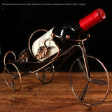 1pieza Estante de vino de metal vintage con soporte de vidrio, acabado lacado, gran capacidad de 5.0L Diseño de carruaje Gabinete de vino para exhibición de sala de estar