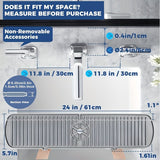 Alfombrilla de goteo para grifo de silicón, base grande para grifo, soporte para esponja de lavar platos, accesorio para fregadero de cocina, protector contra salpicaduras para mesón y baño