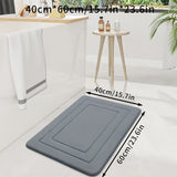 Alfombra de baño de 1 pieza, tapete de espuma con memoria, ideal para baño, decoración de dormitorio, alfombra de sala, absorción rápida, lavable, lavable a máquina, antideslizante grueso, resistente al desgaste, suave y cómodo