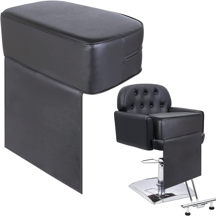 Asiento Elevador para Cortes de Cabello Cómodo para Jóvenes Negros - Cojín Ajustable con Reposabrazos y Apoyacabezas para Niños, Diseño Cuadrado Hipoalergénico, Accesorio para Peluquería Infantil | Diseño Tapizado | Silla para Niños