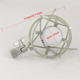 Soporte de choque para micrófono - Absorbedor de choque ajustable, adecuado para micrófonos condensadores de gran diámetro de 40mm-45mm - Ideal para transmisiones, estudios de grabación, servicios de voz y sesiones, con perilla de bloqueo para ajuste de