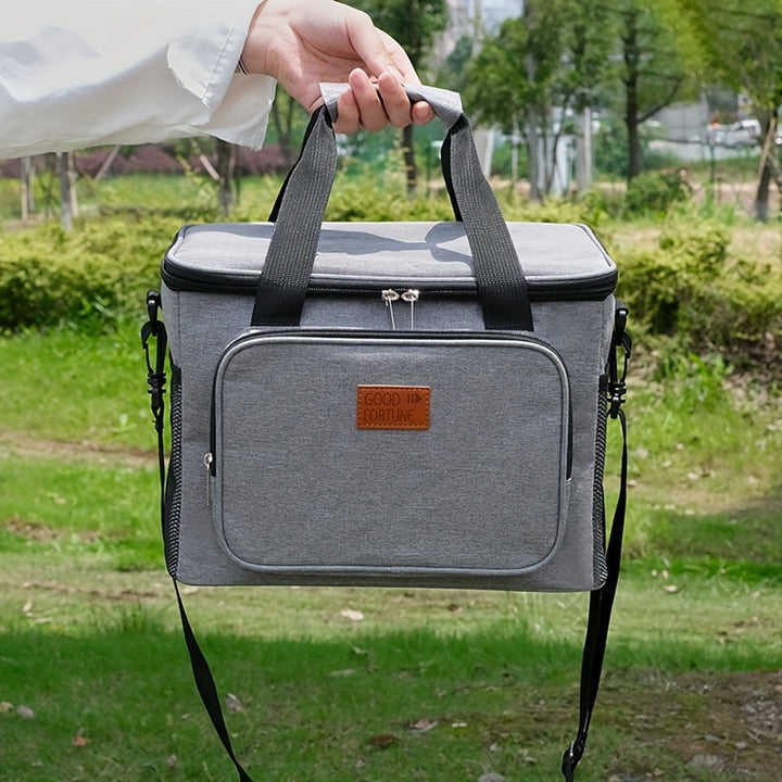 1 bolsa de almuerzo, bolsa aislada de mano y cruz, bolsa de picnic de hombro no alimentaria, paquete de hielo para coche al aire libre, bolsa de caja de almuerzo térmica, adecuada para acampar, trabajar, ir a la escuela, etc.