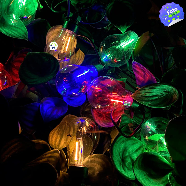 Extensión Luces Solares x10 Bombillos 5 m Vintage LED INFN-01