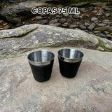 Whiskeras Cantimploras y Copas Con Estuche De Cuero MR-20