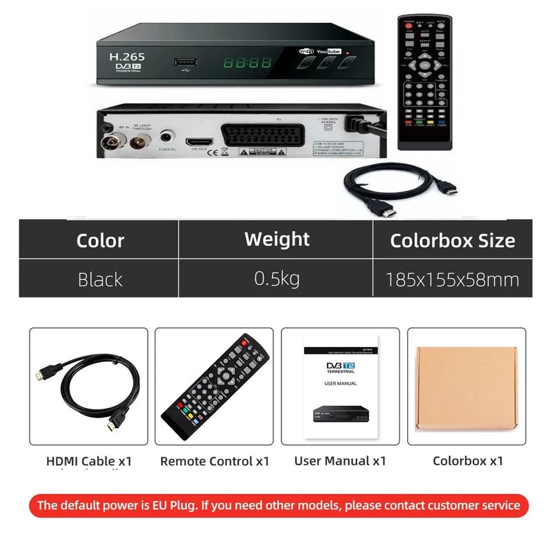 Tdt Decodificador Para Tv Receptor Televisor Codificador