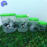 Juego De Recipientes Herméticos X4 Decorados Portacomidas Cocina 1058