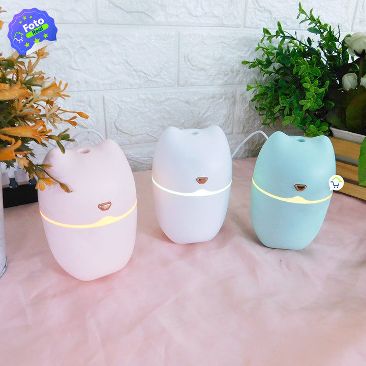 Mini Humidificador USB Gato Luz LED Difusor A6