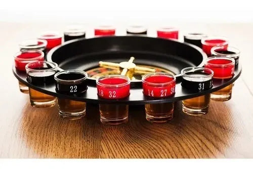 Ruleta De Shots Juego Mesa 16 Copas Juego De Fiesta Bebidas