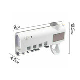 Soporte Cepillos Esterilizador UV Dispensador Crema Dental ECUV