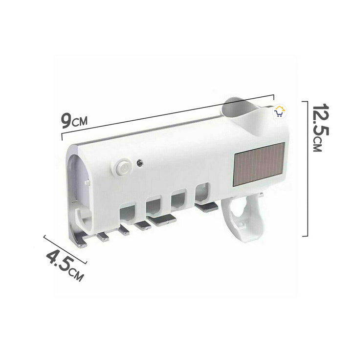 Soporte Cepillos Esterilizador UV Dispensador Crema Dental ECUV