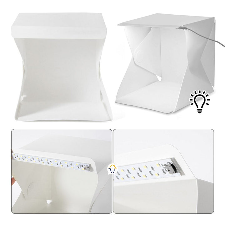 Mini Estudio Fotografía Caja de Luz LED Fotos Plegable HL11031