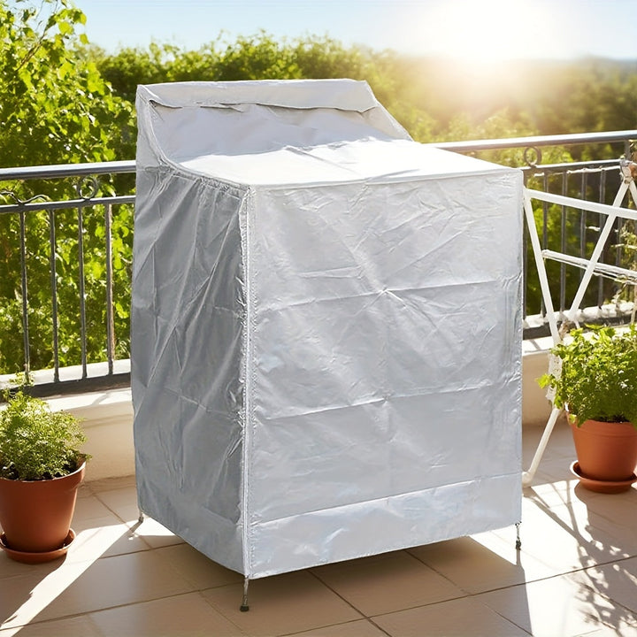 Cubierta de sol para lavadora/secadora, bolsa de almacenamiento a prueba de polvo, protección UV, a prueba de humedad y hongos, adecuada para uso tanto al aire libre como en interiores, estilo de apertura superior/frente.