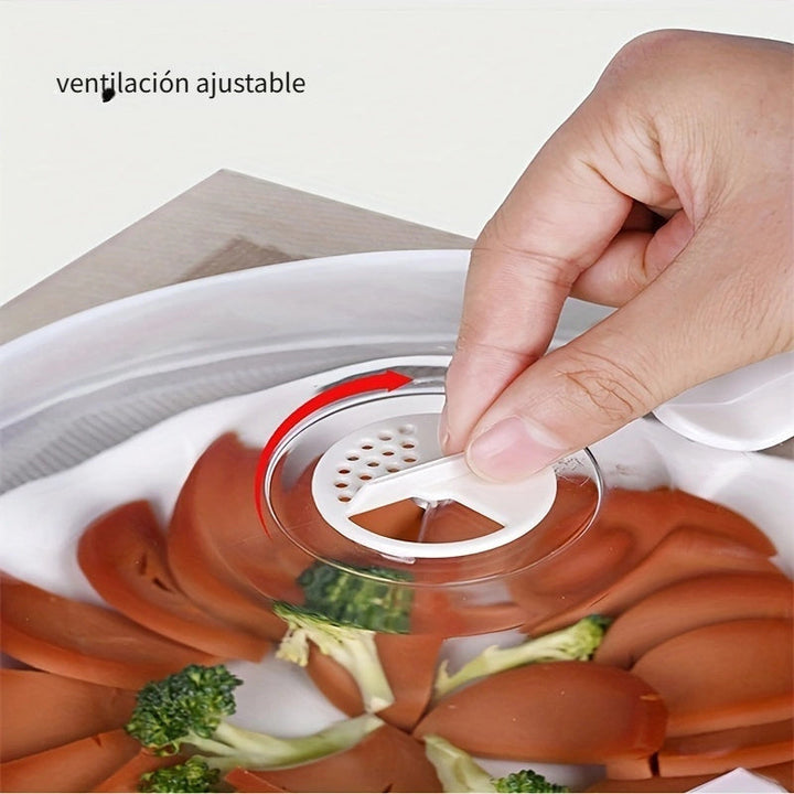 Protector de salpicaduras para microondas con ventilación - Material de PC grado alimenticio, cubierta segura para cocinar y calentar - Escudo contra aceite y conservador de vegetales para hogar y oficina - Regalo perfecto para Halloween y Navidad