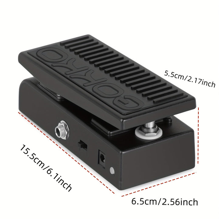 GOKKO GK-64 Mini Wah Pedal - Un pequeño pedal de Wah y volumen con conmutación de verdadero bypass, luces LED dobles y una construcción robusta.